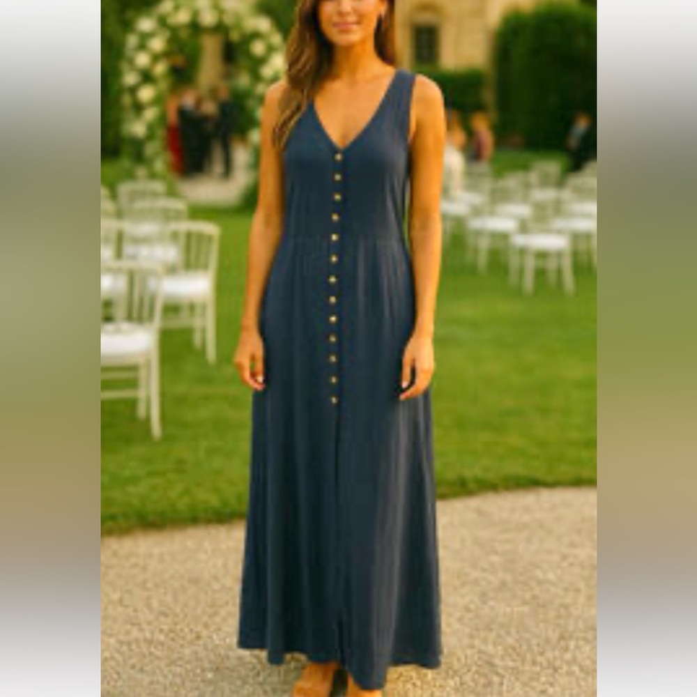 New 100% cotton maxi dress